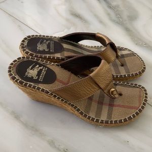 Burberry Nova Check slide-in wedges size 39 / 8